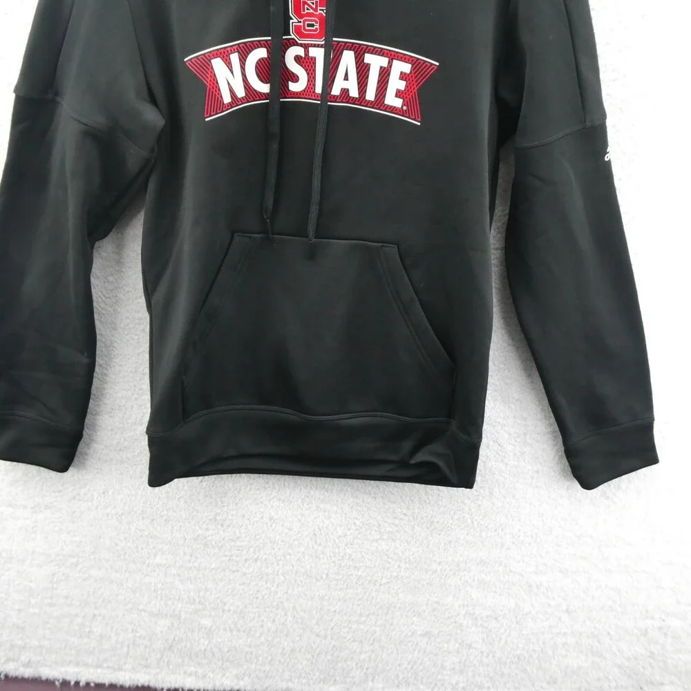NC State Wolfpack Hoodie Womens‎ Small Black Pullover Adidas Sweatshirt Top New